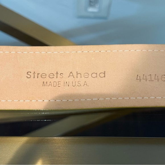 Vintage leather and hair on hide Streets Ahead brass buckle / jewels EUC - Picture 11 of 14